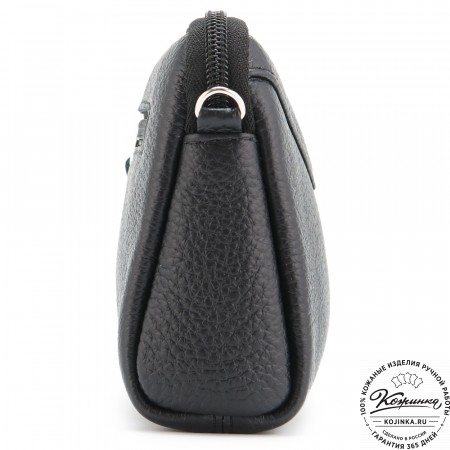 Кожаный клатч "Марта" (чёрный)